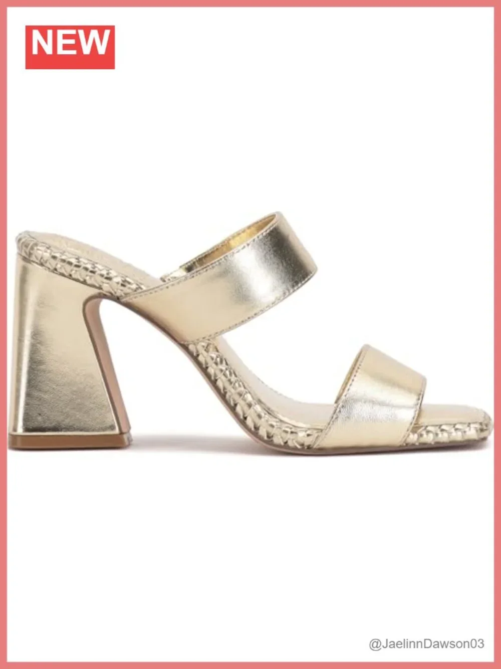 Vince Camuto Kaden Stitched Block Heel Mule Sandals Leather
